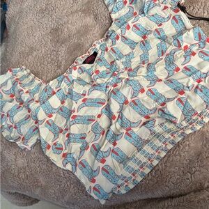 Rock and Roll Denim Cowboy Boot Top